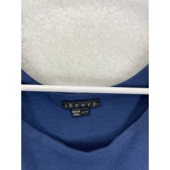 Theory Tie-Up Mini Dress‎ Women’s Size P Navy Sleeveless Casual Summer Chic - Picture 6 of 8